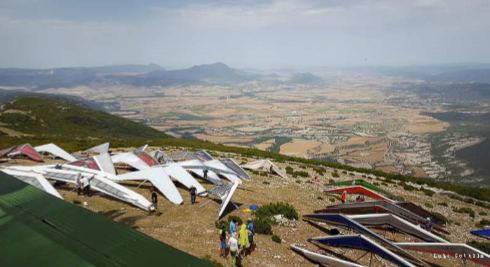 El navarro Chomin Gallego, tercero en el Campeonato de España de Ala Delta.